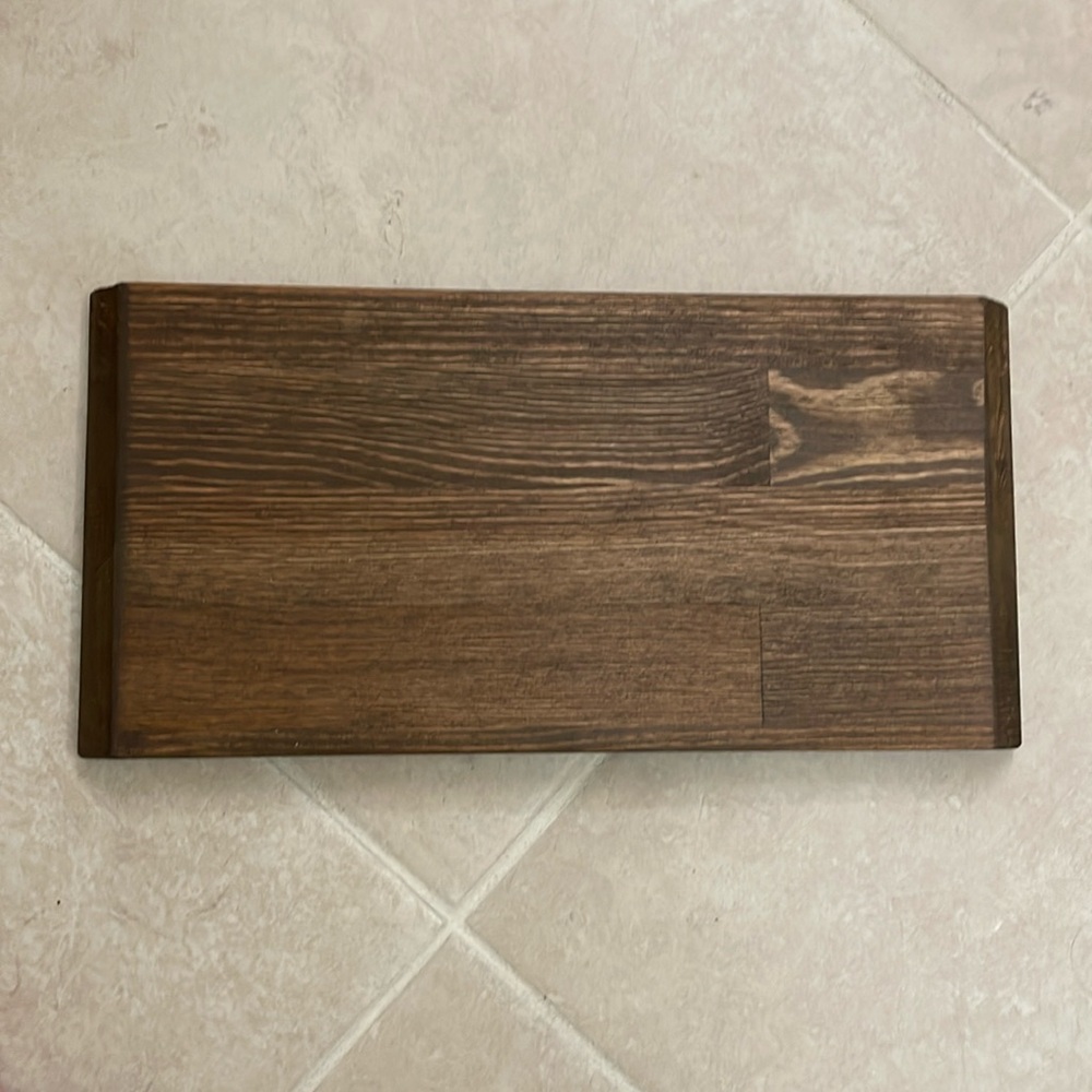 Vintage Wooden Large Coaster with Tiling - Picture 8 of 8